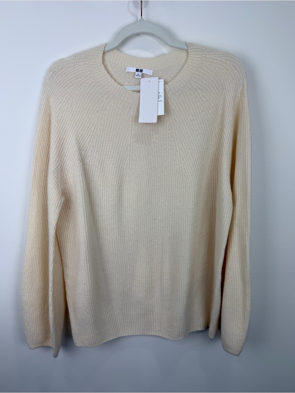 Uniqlo 3D Knit Lambswool Blend Crew Neck Sweater XL NWT